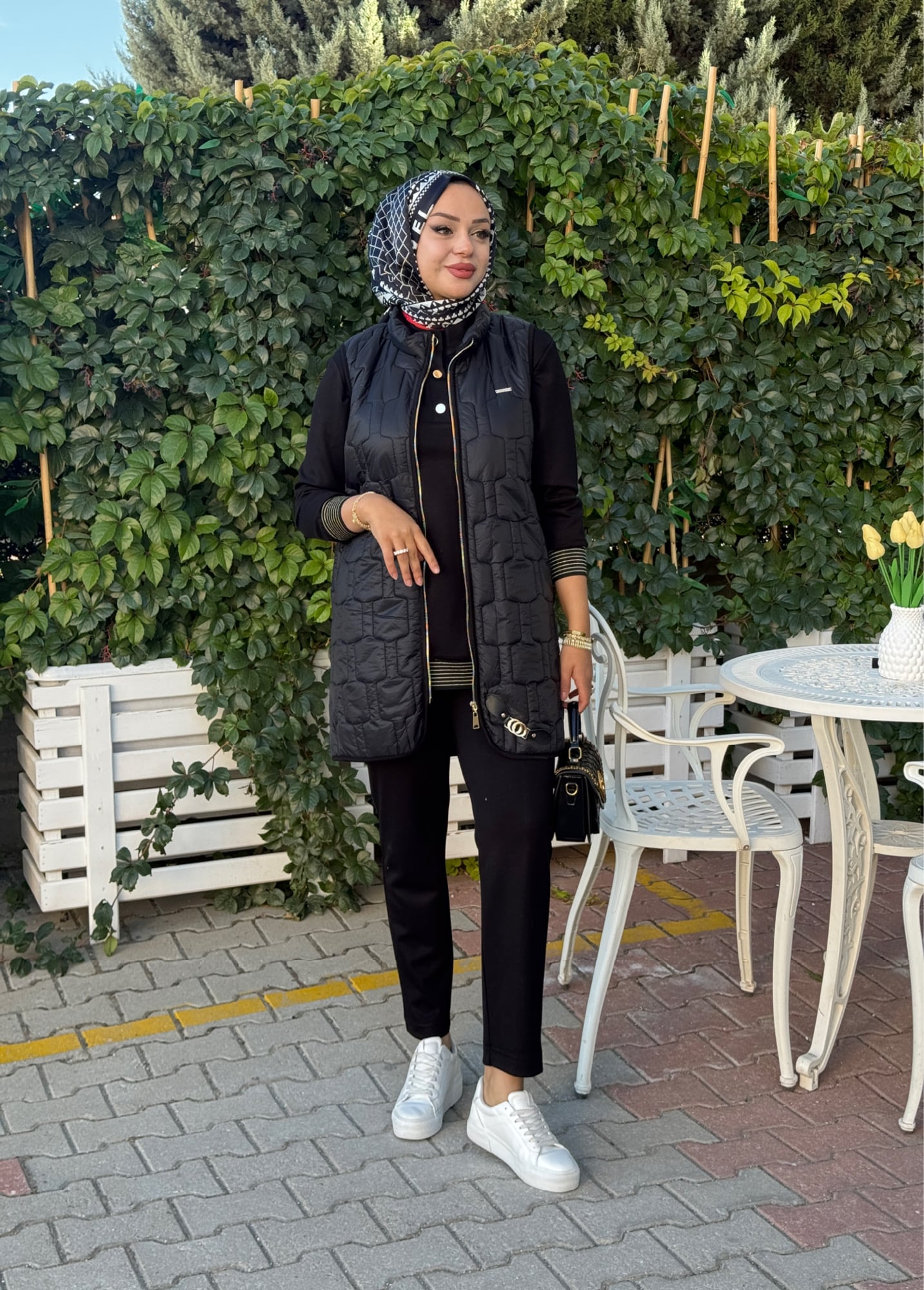 Pureva kapitone yelekli 3lü takim